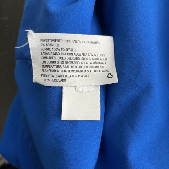 2/$30 a new day Tank Sheath Dress Midi Back Zip Scoop Neck Blue Large #8860 - Picture 6 of 8